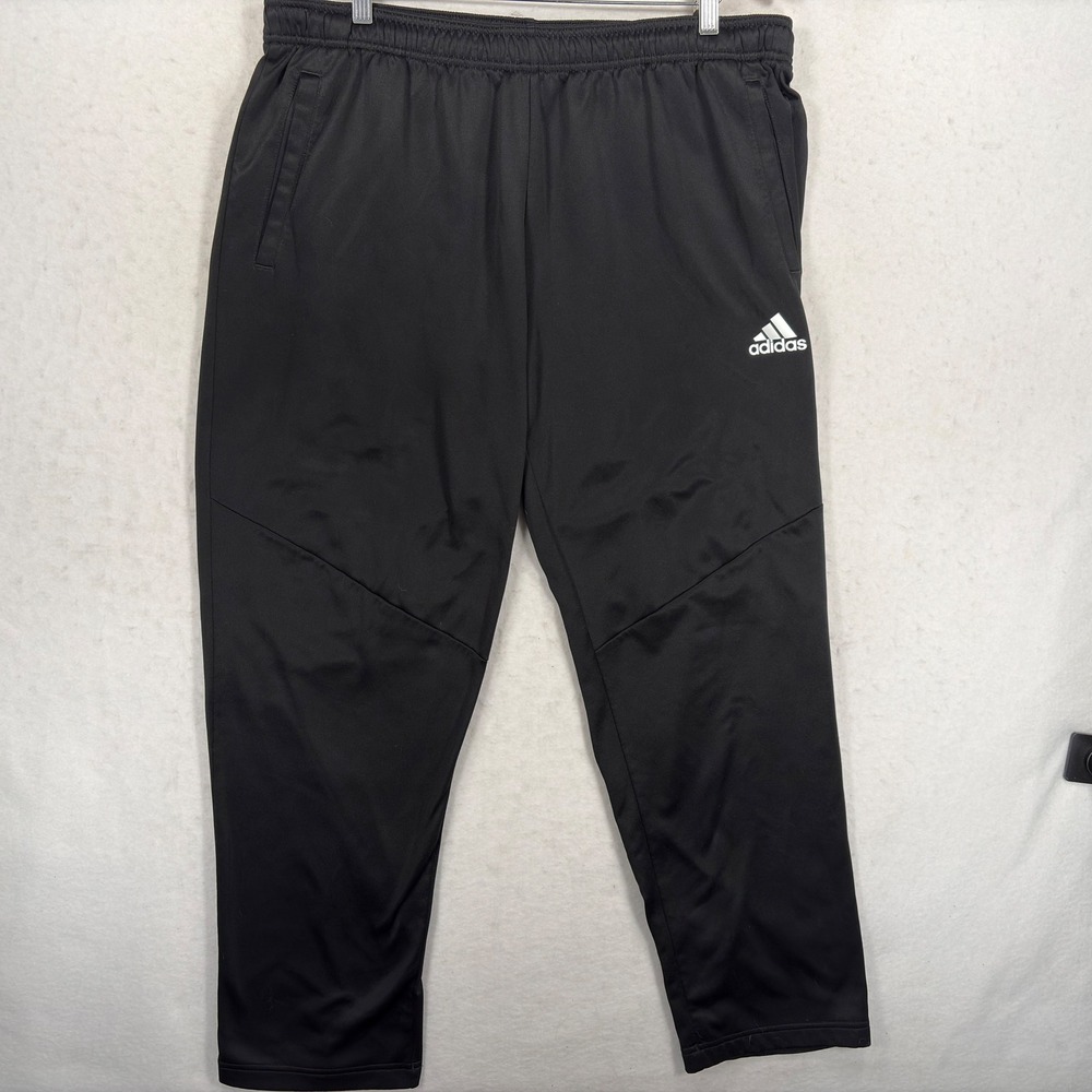Adidas Mens Black Athletic Joggers Tapered Training Pants XL